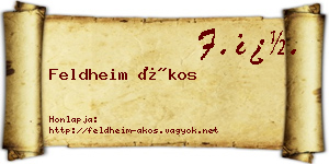 Feldheim Ákos névjegykártya
